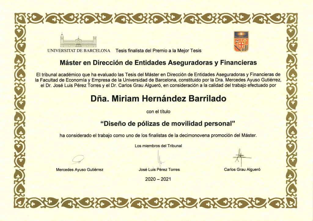 Diploma Miriam Hernandez